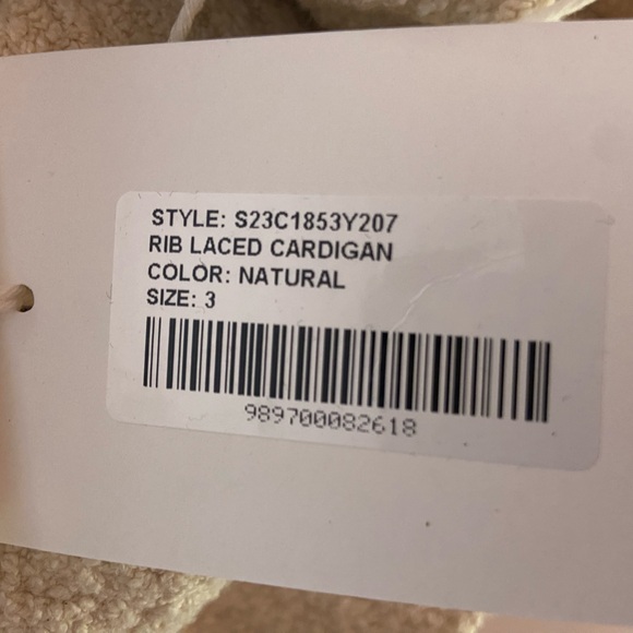 Lauren Manoogian Cotton Crewneck Cardigan *NWT*, Size Large - Picture 11 of 11